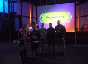 Siegerehrung , zweiter Platz Team Kolpinghaus